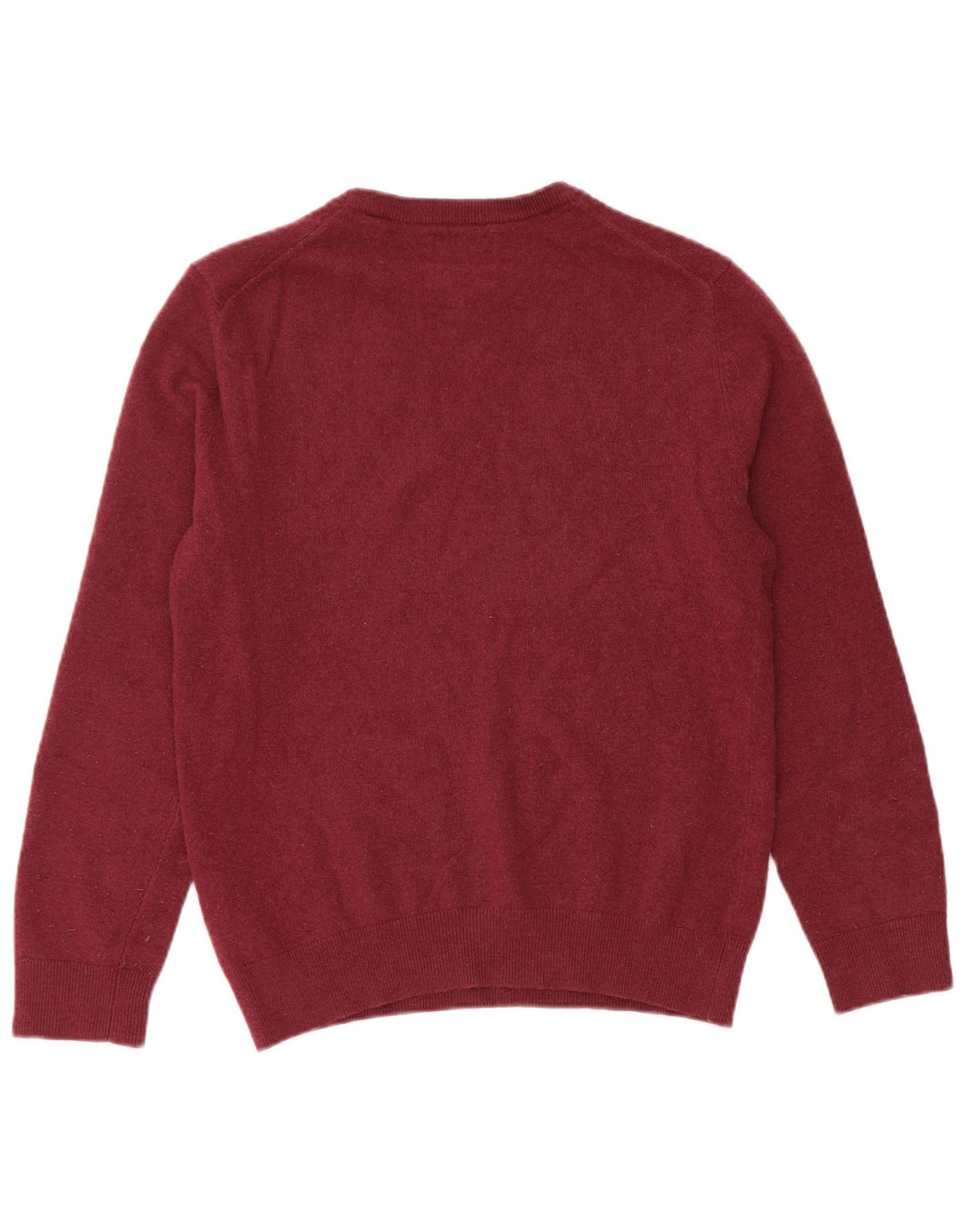 Gant Jersey De Cuello Redondo Para Hombre Suéter Pequeño De Lana De Cordero Borgoña