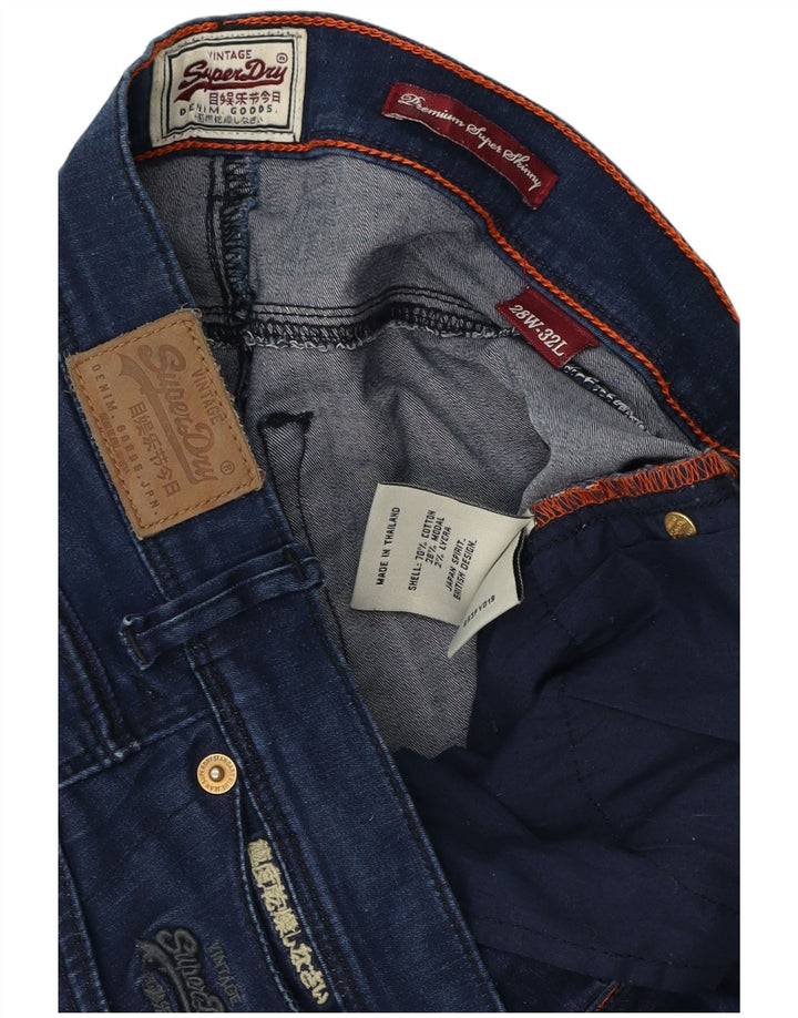 SUPERDRY Vaqueros súper ajustados para mujer W28 L32 Algodón azul