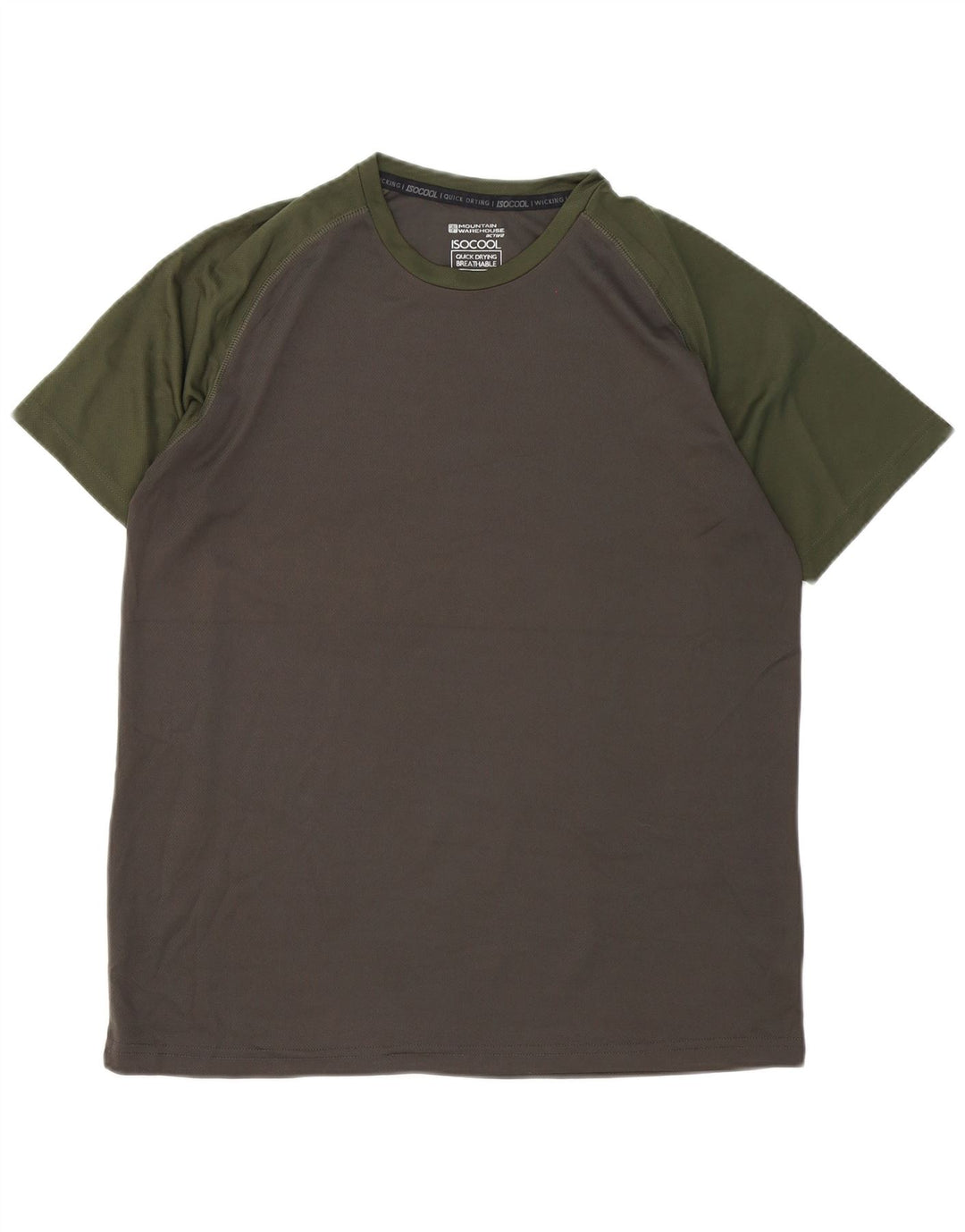 Camiseta para hombre Mountain Warehouse Top grande gris con bloques de color Poliéster