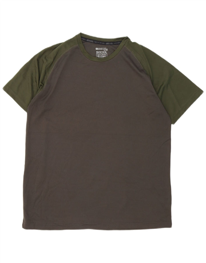 Camiseta para hombre Mountain Warehouse Top grande gris con bloques de color Poliéster