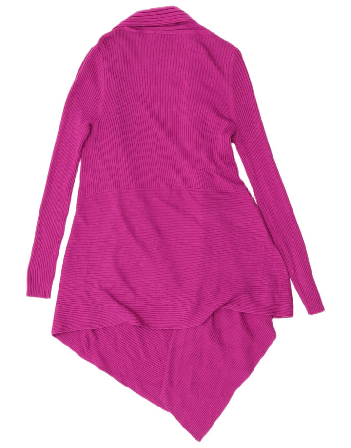 Marks & Spencer Suéter Cárdigan Abierto Asimétrico para Mujer UK 46 Grande Rosa