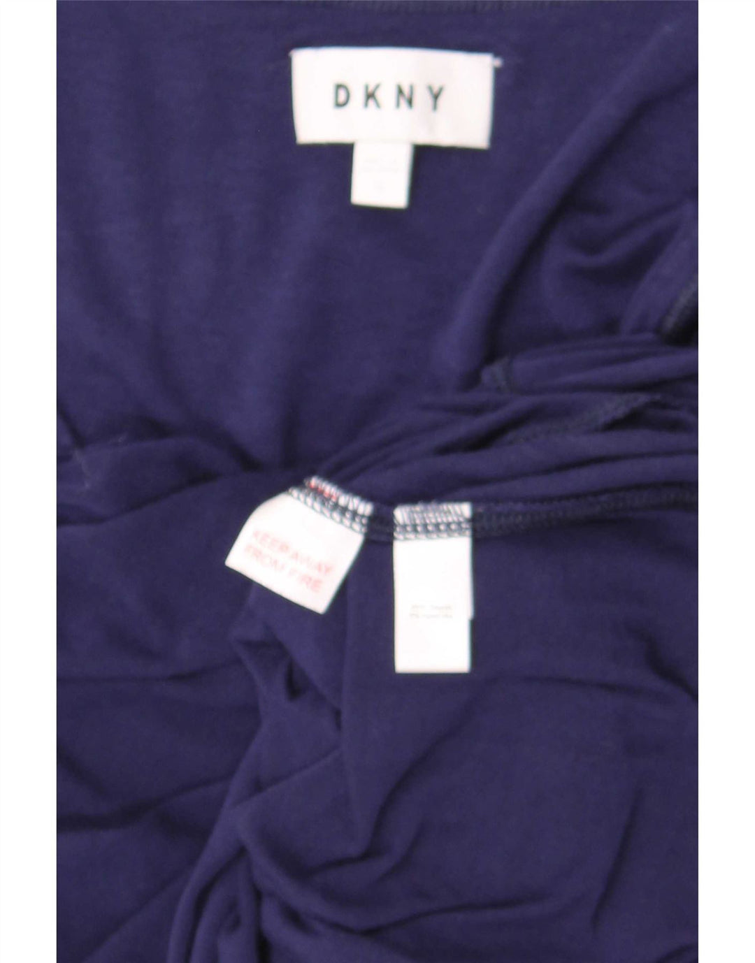 Dkny Vestido túnica para mujer Reino Unido 10 Pequeño Rayón azul marino