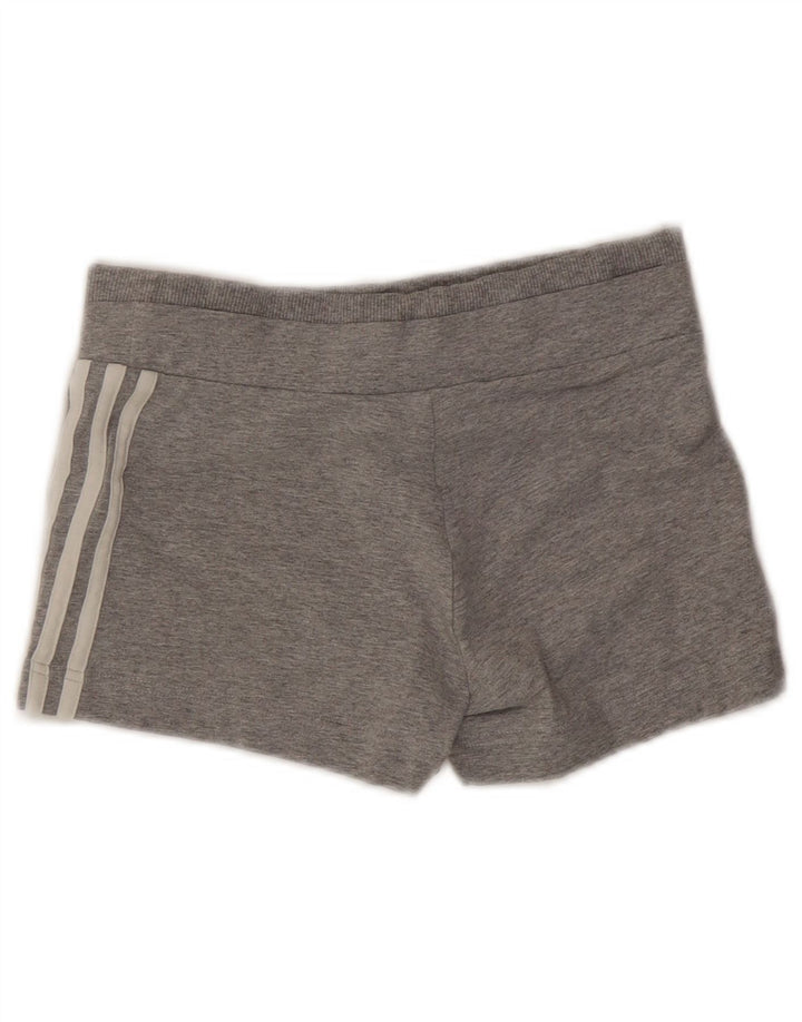 Adidas - Pantalones cortos deportivos para mujer (talla 8), color gris