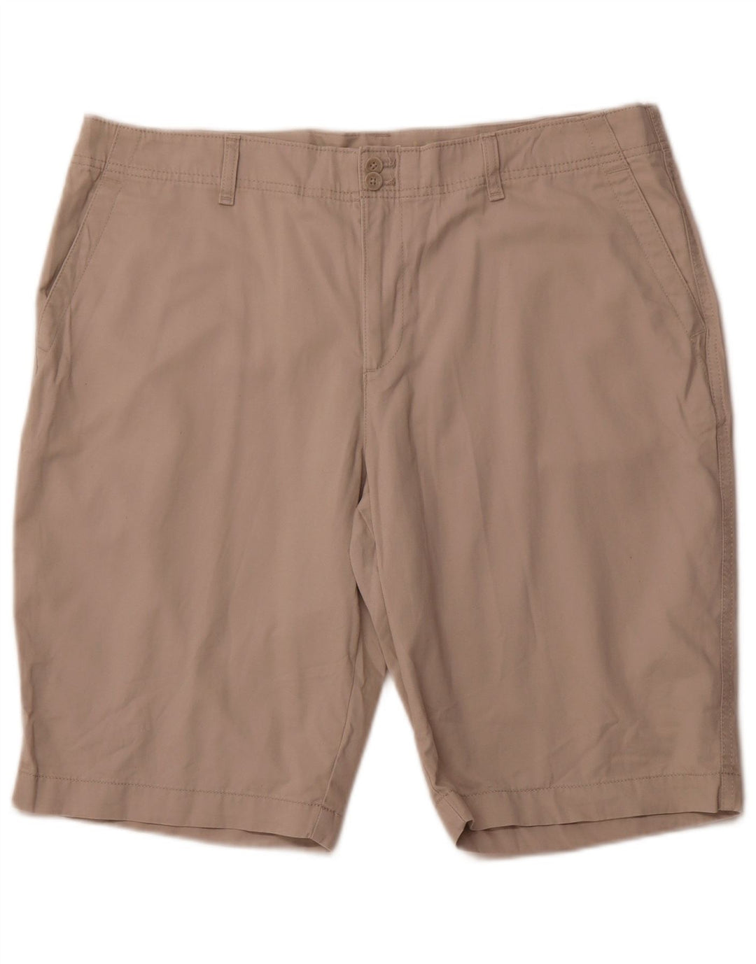 EDDIE BAUER Pantalones cortos chinos de cintura alta para mujer US 18 2XL W38 Algodón beige