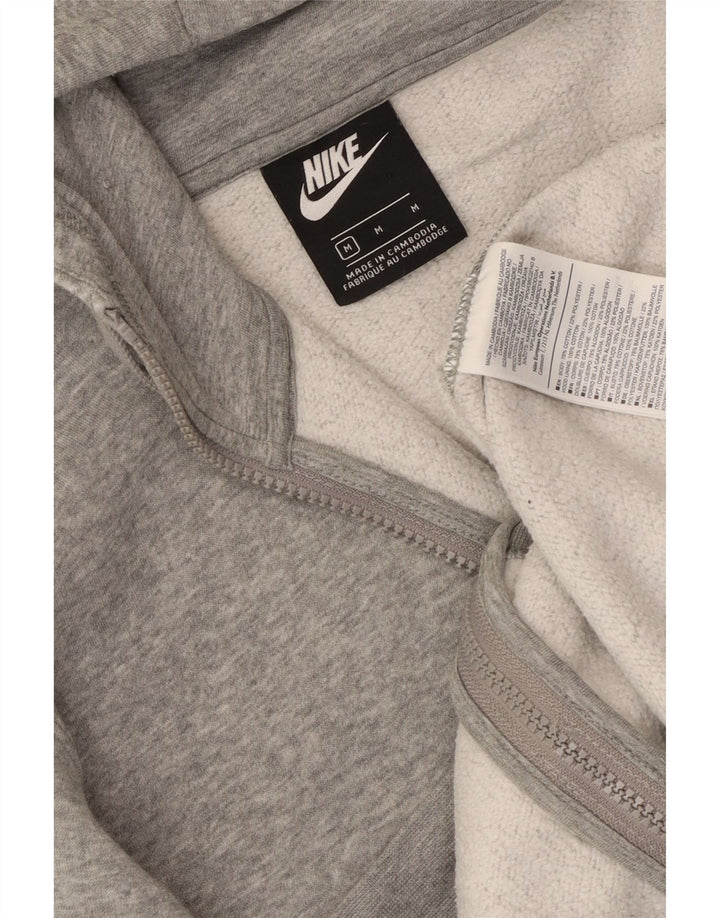 Nike - Sudadera con capucha y cremallera para hombre, algodón gris medio
