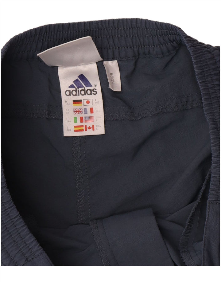 Adidas Pantalones cortos cargo para niños 13-14 años W30 Azul Colorblock Poliamida