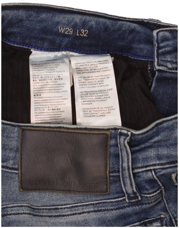 Vaqueros ajustados para mujer Calvin Klein W29 L32 Algodón azul