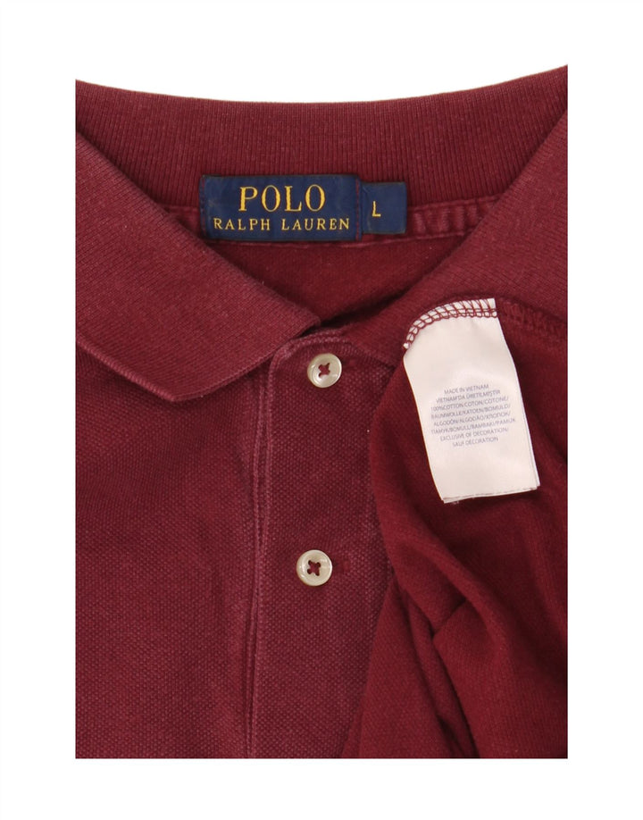Camisa Polo Ralph Lauren Hombre Grande Granate Algodón