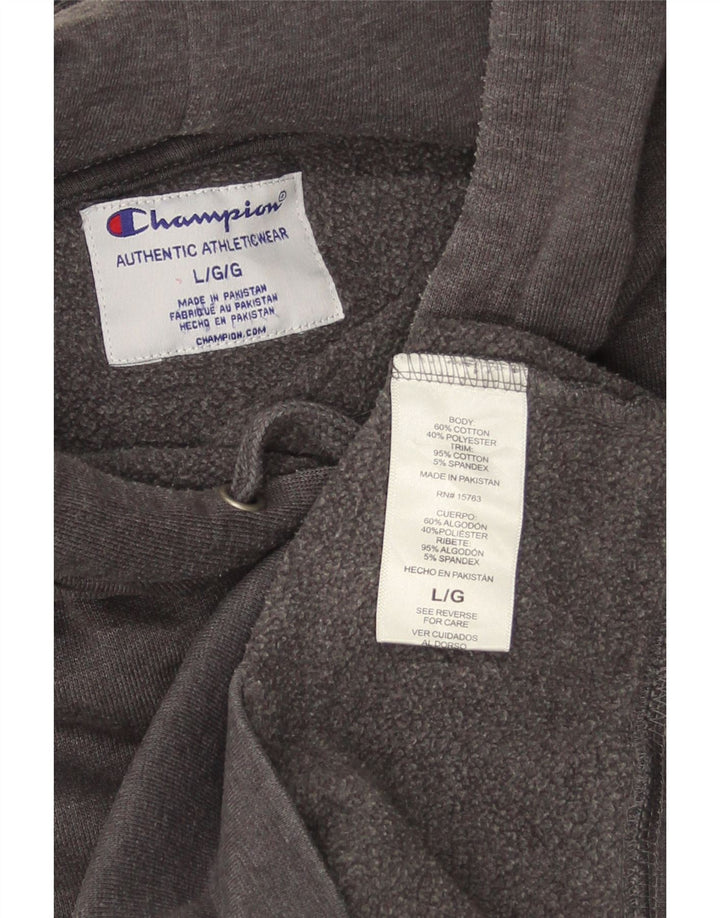 Champion Sudadera Con Capucha Para Hombre Jersey Grande De Algodón Gris