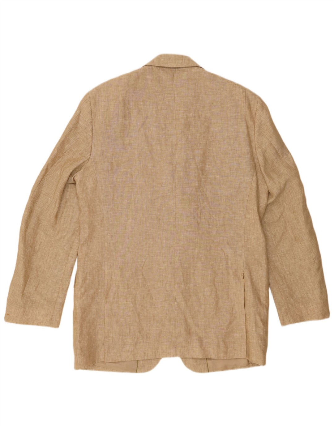 MASSIMO DUTTI Chaqueta tipo blazer de 3 botones para hombre UK 38 Medium Beige Linen