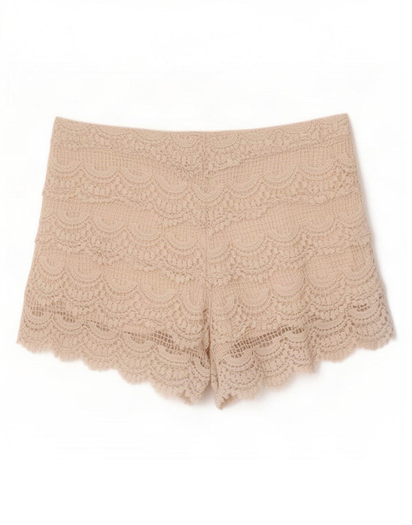 Zara Womens Crochet Hot Pants Small W26 Off White