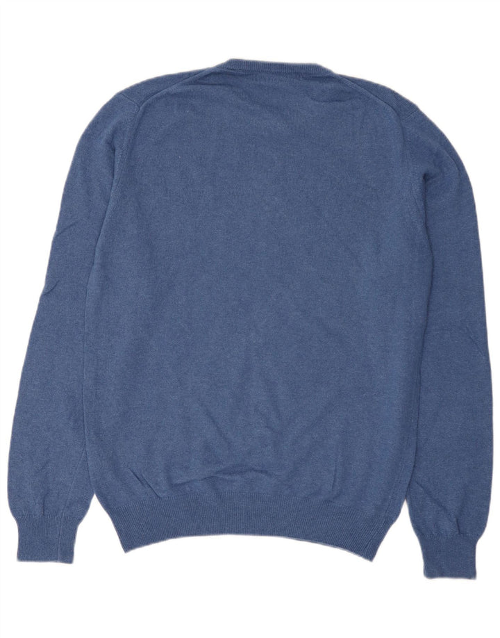 Liberto Jersey de cuello redondo para hombre IT 52 Large Blue Wool