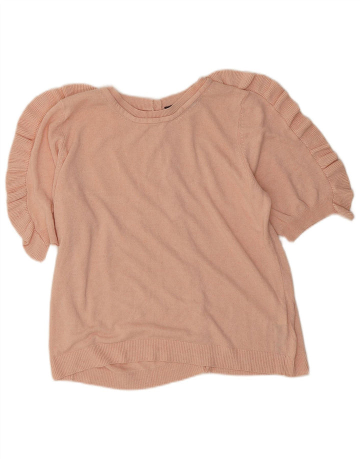 Marks & Spencer - Cárdigan con volantes para mujer, talla 40, color rosa medio