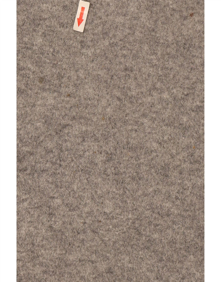 Boden Suéter tipo jersey con cremallera y cuello para mujer UK 44 Lana moteada gris medio