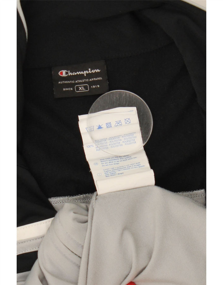 Champion Chaqueta de chándal para hombre XL Gris Colorblock Poliéster