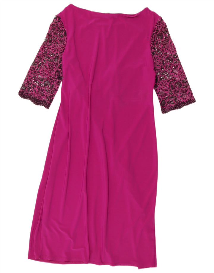 PER UNA Vestido tubo de manga 3/4 para mujer UK 44 Poliéster rosa grande