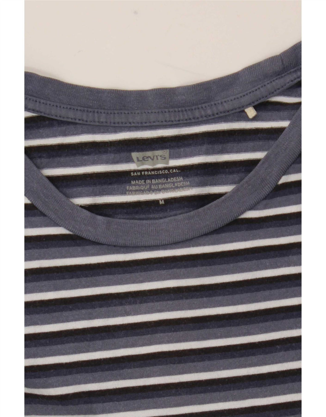 Levi's Camiseta para mujer Top UK 12 Medium Azul marino a rayas