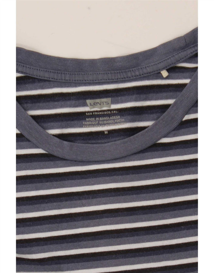 Levi's Camiseta para mujer Top UK 12 Medium Azul marino a rayas