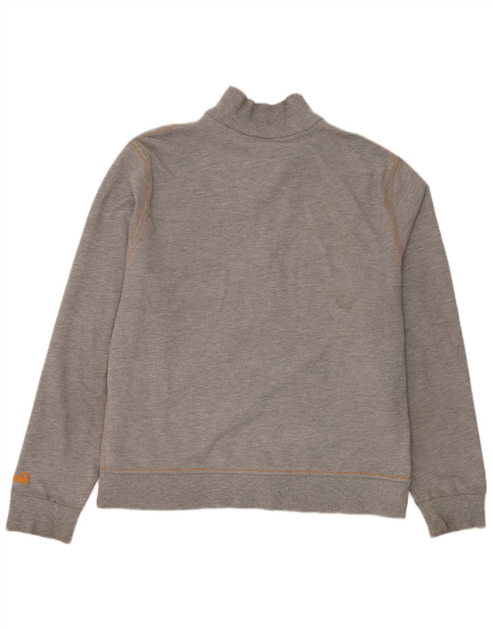 Puma Mens Chándal Top Chaqueta Grande Gris Poliéster