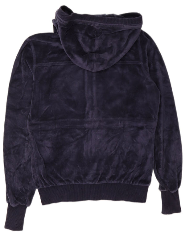 Champion Sudadera con capucha y cremallera de terciopelo para mujer UK 10 Small Azul marino