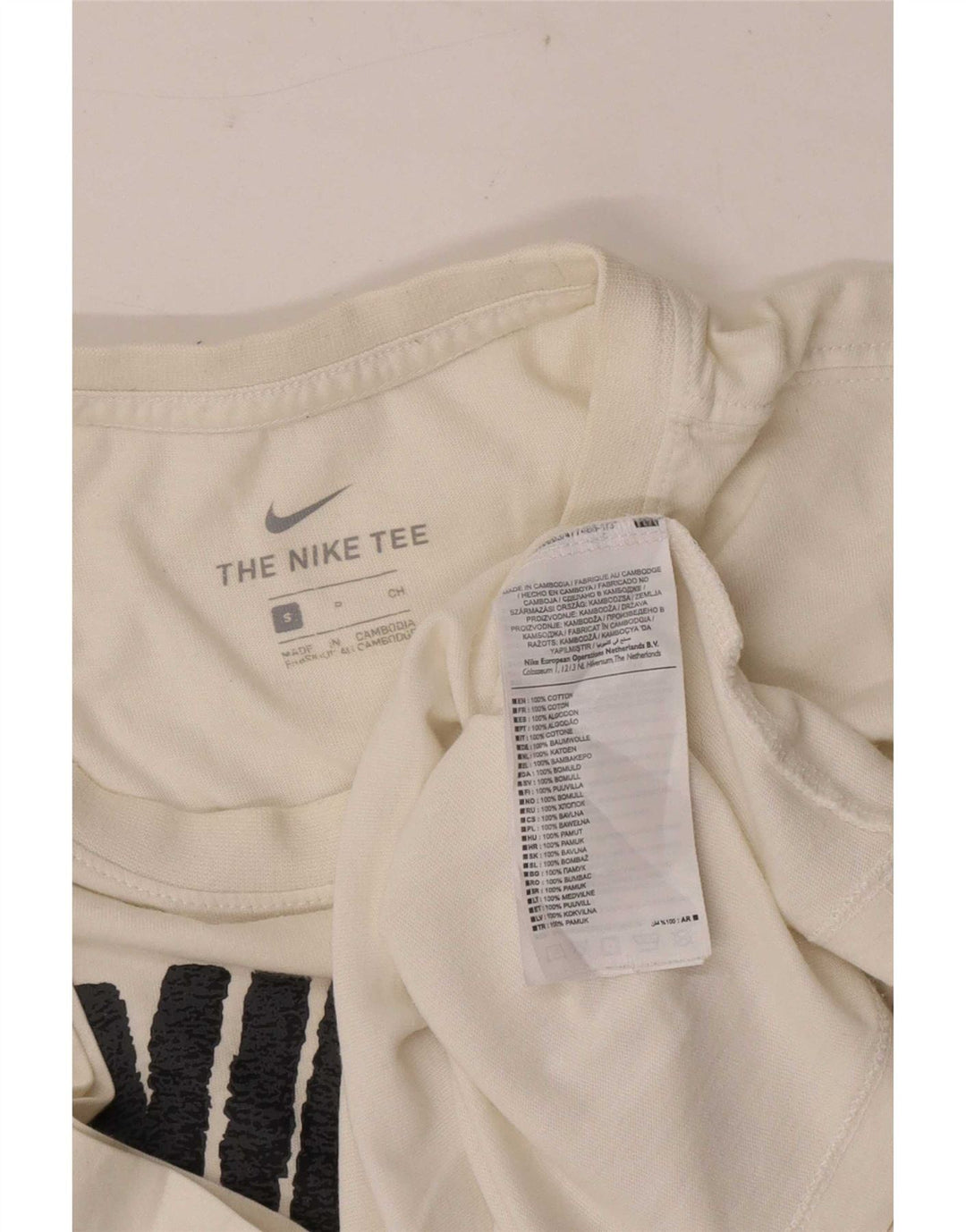 Nike - Camiseta gráfica para hombre, talla pequeña, algodón blanco