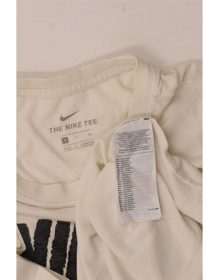 Nike - Camiseta gráfica para hombre, talla pequeña, algodón blanco