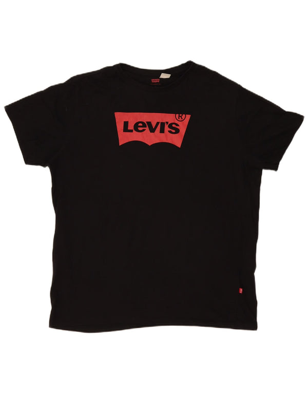 Levi's Camiseta gráfica para hombre Top XL Algodón negro