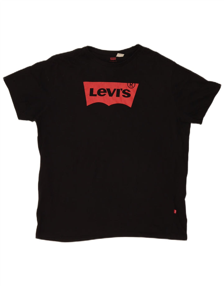 Levi's Camiseta gráfica para hombre Top XL Algodón negro