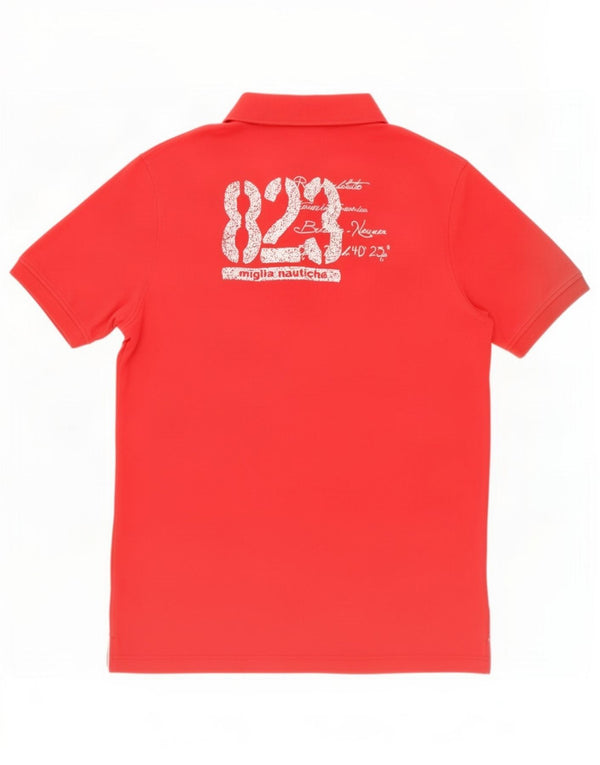 Marina Militare Mens Graphic Polo Shirt 3XL Red Cotton