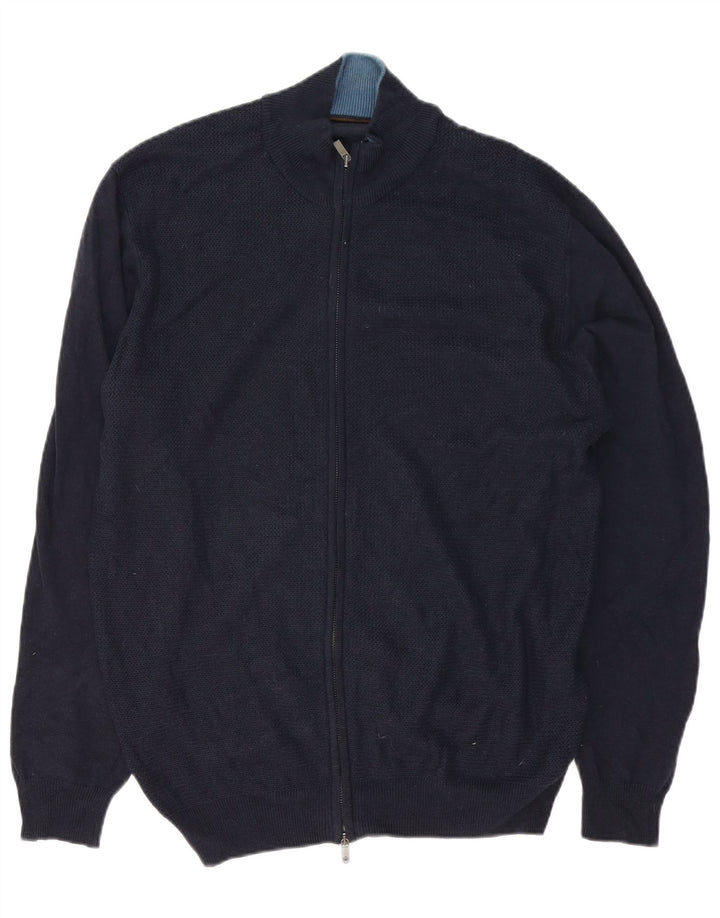 Massimo Dutti Hombre Chándal Top Chaqueta 2XL Azul Marino Algodón