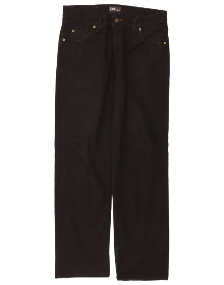 Lee Vaqueros Rectos Brooklyn para Hombre W34 L30 Algodón Negro