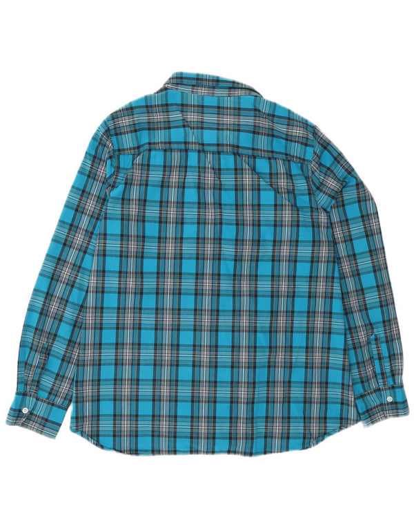 Gap Camisa Boyfriend Fit para Mujer UK 46 Grande Azul Cuadros Algodón