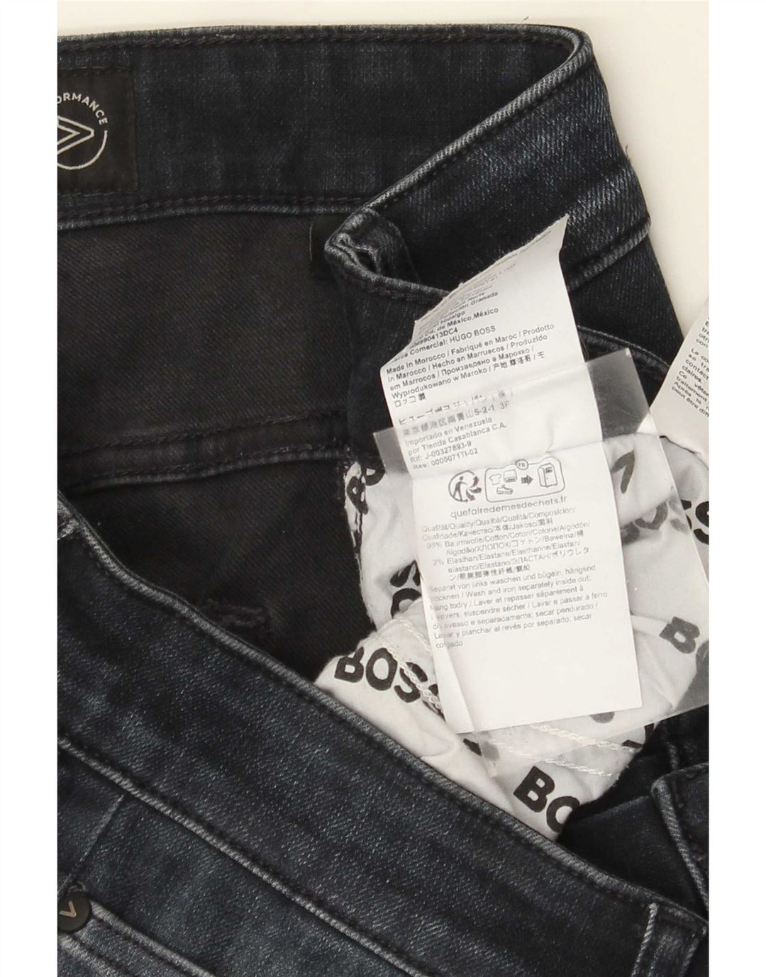 Vaqueros ajustados para mujer HUGO BOSS W34 L32 Algodón azul marino
