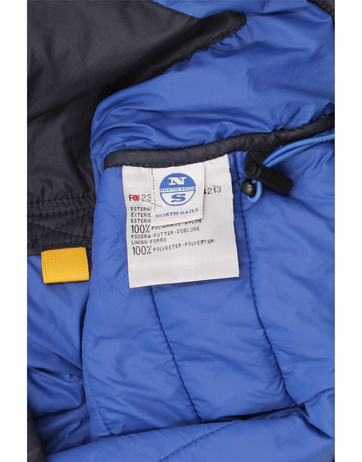 North Sails Chaqueta acolchada con capucha para hombre UK 38 Medium Azul marino Poliamida
