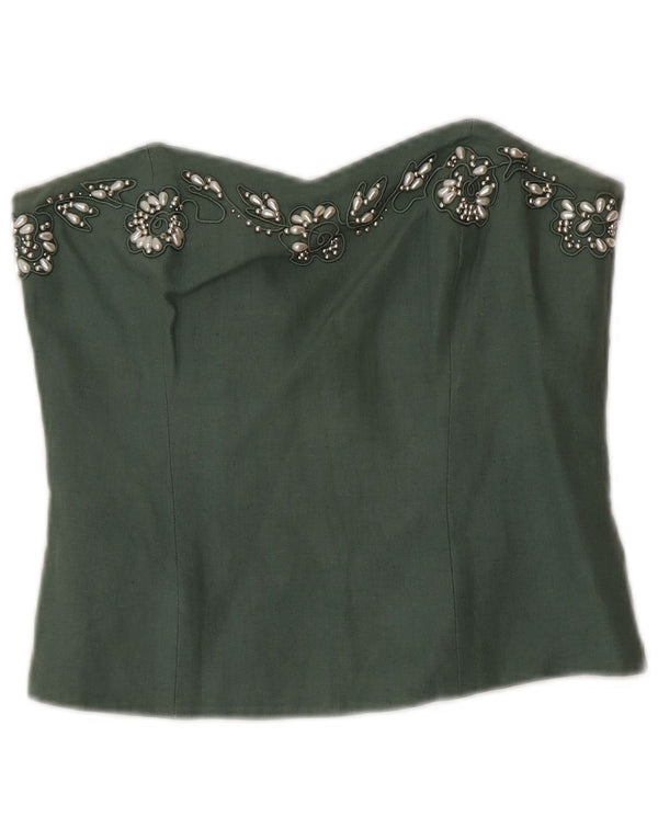 Angelo Santagostino Conjunto de falda de 2 piezas para mujer IT 44 Medium W26 Green Designe