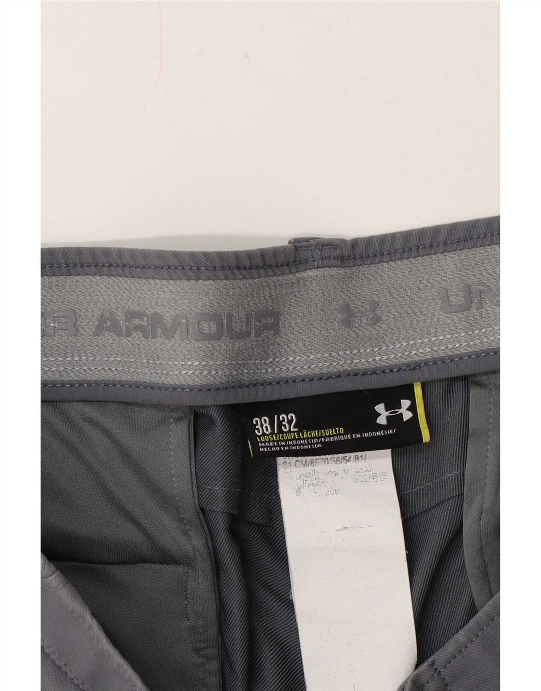 Under Armour Pantalón chino recto para hombre W38 L32 Gris