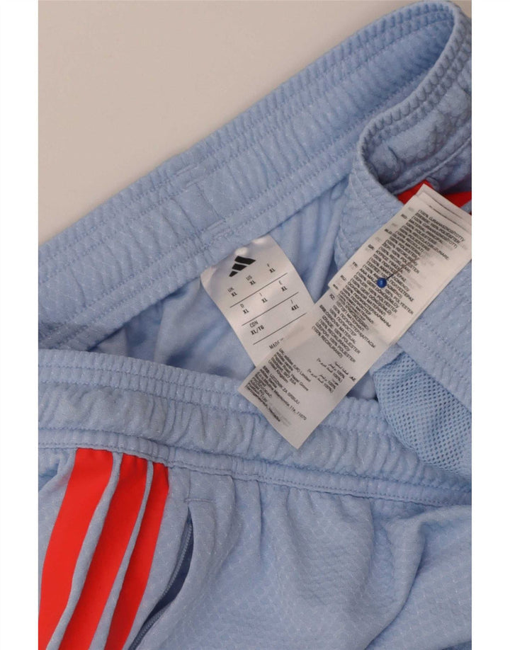 Adidas Pantalones cortos deportivos para hombre XL Azul Colorblock Poliéster