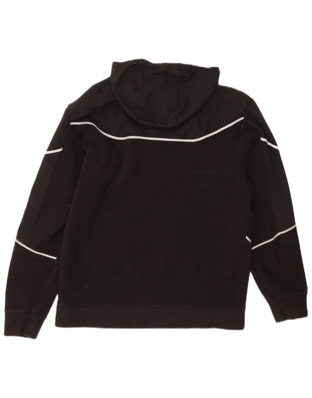ADIDAS Jersey de forro polar con capucha para hombre pequeño poliéster negro