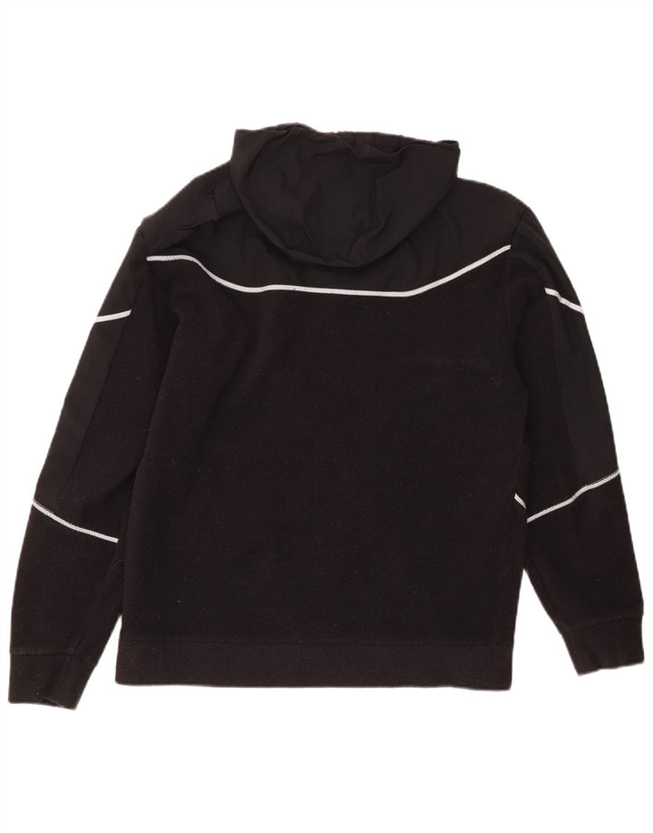ADIDAS Jersey de forro polar con capucha para hombre pequeño poliéster negro