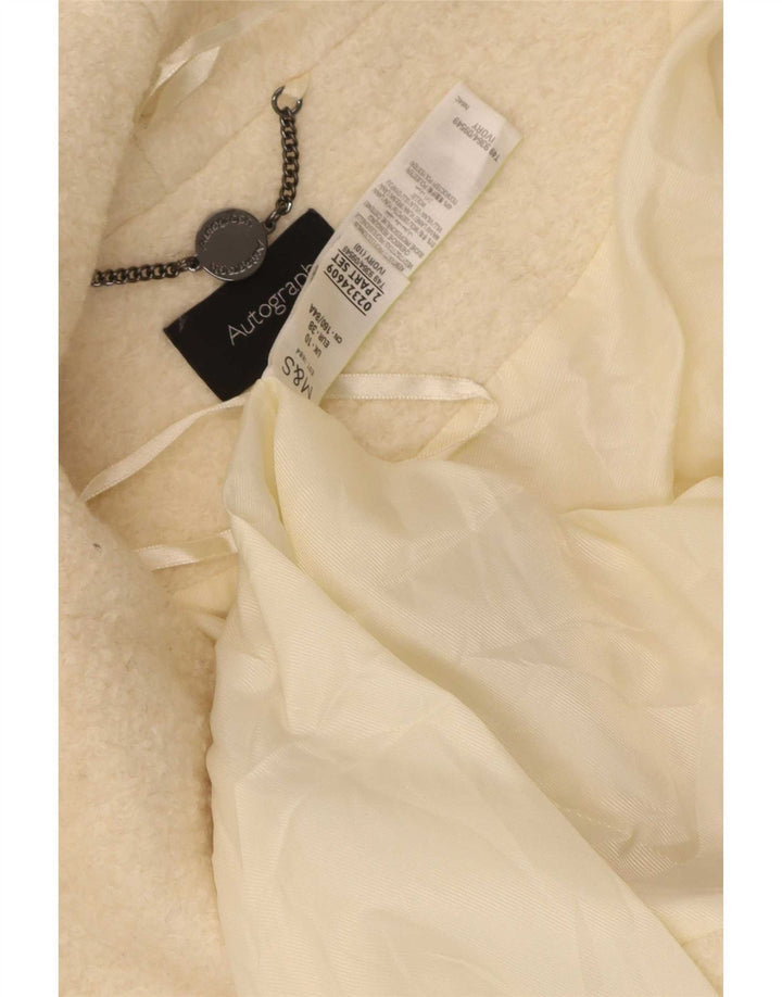 Marks & Spencer Abrigo extragrande para mujer UK 10 Small Beige Wool