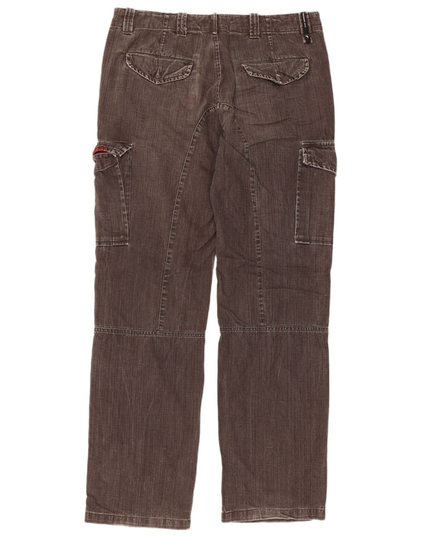 Trussardi Jeans Hombre Cargo Straight IT 50 Large W34 L32 Gris Algodón