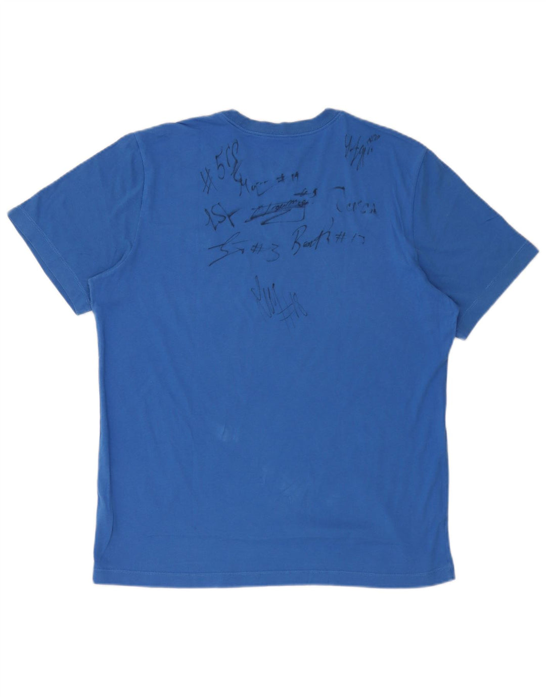 Camiseta Nike Hombre Top Grande Azul Algodón