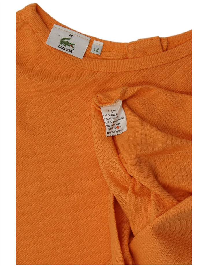 Camiseta Corta Mujer Lacoste Talla 46 XL Algodón Naranja
