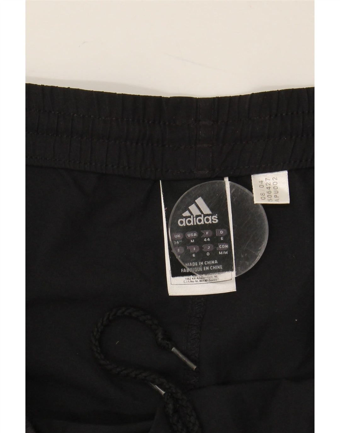 ADIDAS Pantalones cortos deportivos para hombre Grande Poliéster negro
