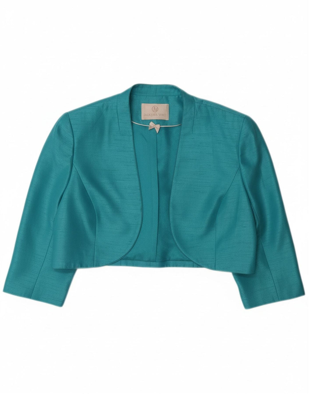 JACQUES VERT Chaqueta Bolero de Manga 3/4 para Mujer UK 46 Grande Turquesa