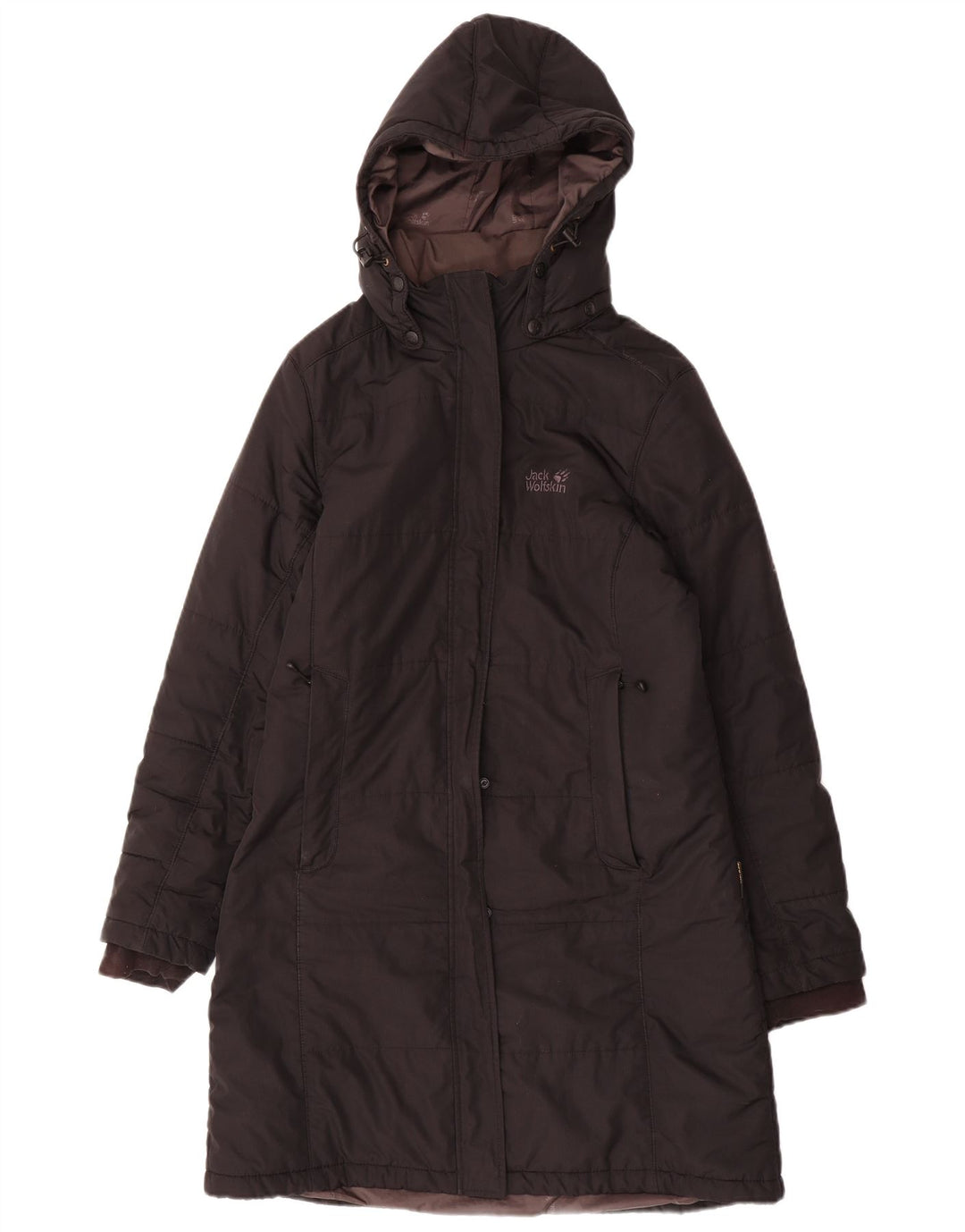 JACK WOLFSKIN Womens Hooded Windbreaker Coat UK 12/14 Medium Black