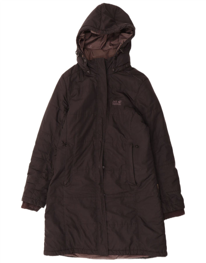 JACK WOLFSKIN Womens Hooded Windbreaker Coat UK 12/14 Medium Black