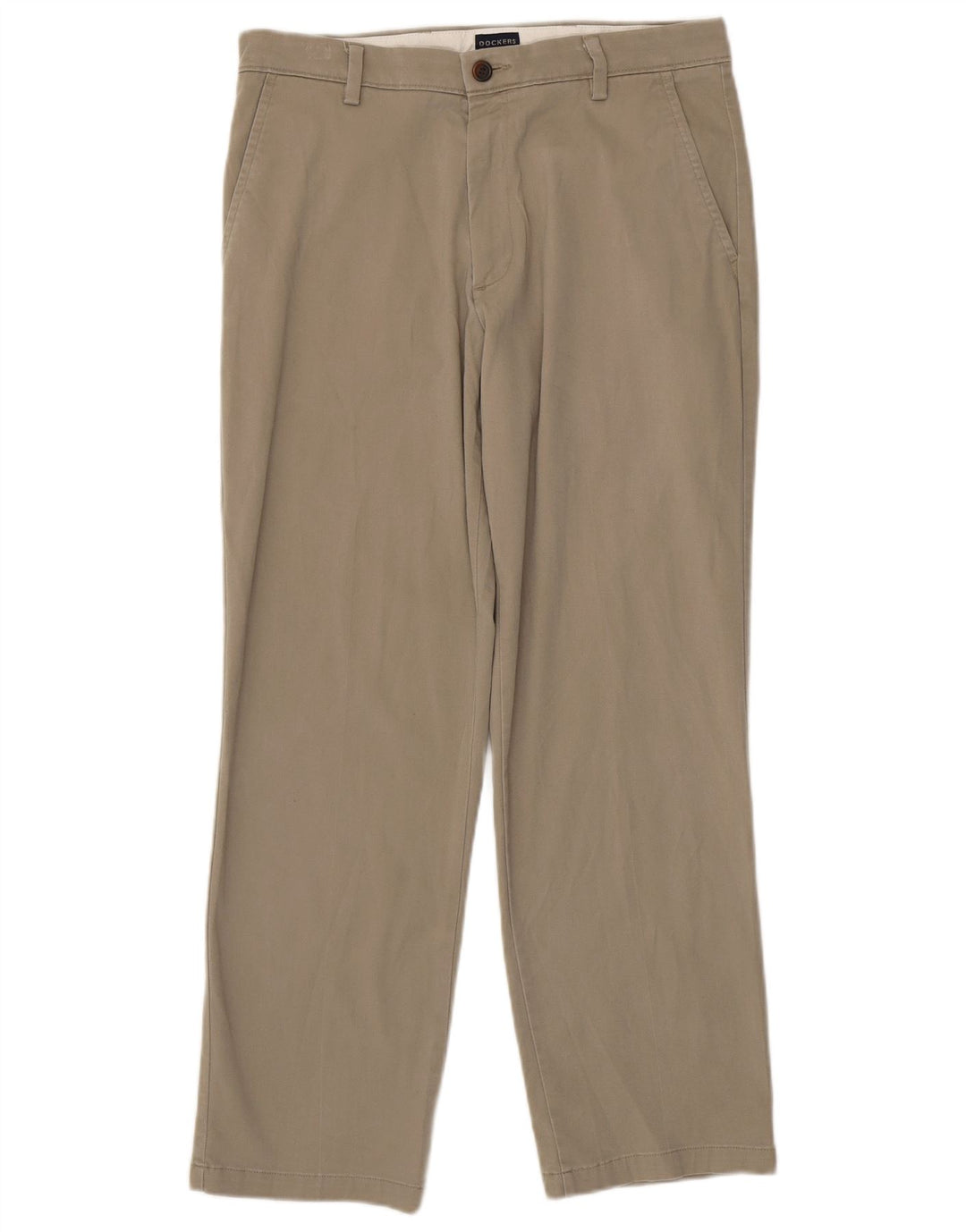DOCKERS Pantalón chino de corte clásico para hombre W32 L30 Algodón beige