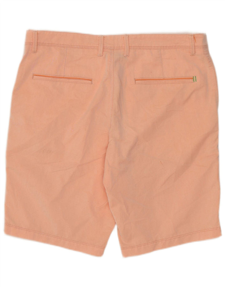 Hugo Boss Pantalones cortos chinos para hombre IT 48 Medium W32 Algodón naranja