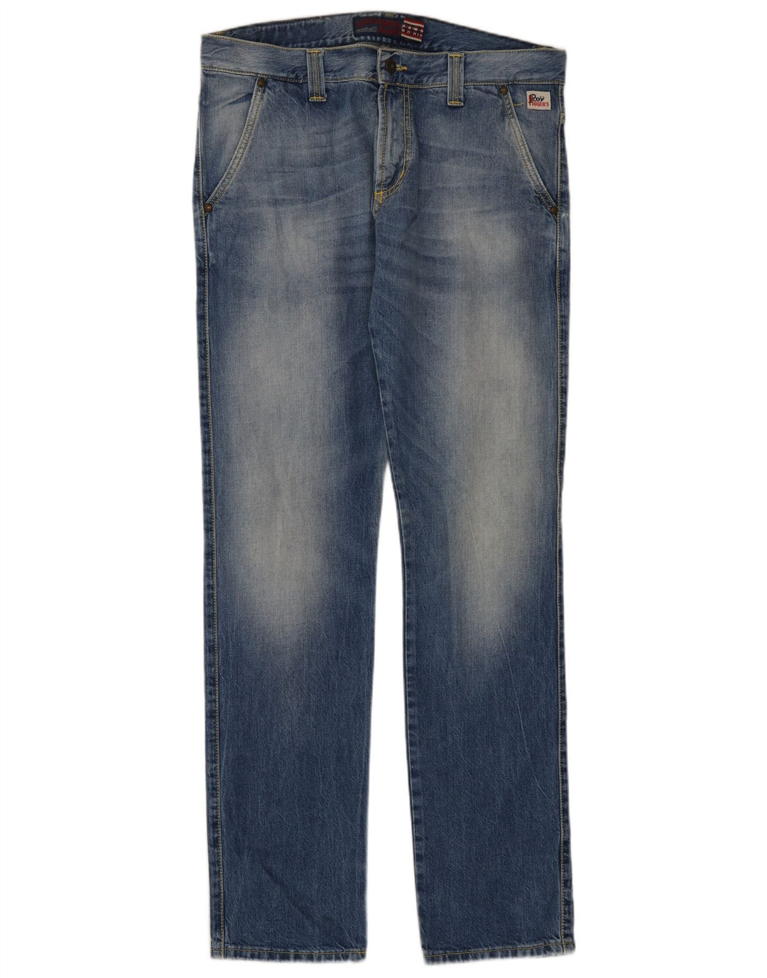 Roy Rogers Jeans rectos para hombre IT 48 Medium W34 L35 Algodón azul